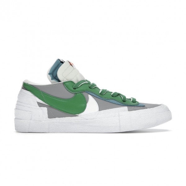 Nike Blazer Low Sacai Medium Grey Classic Green 